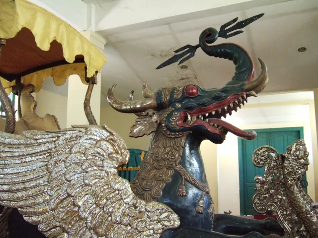 Kereta kencana Singa Barong koleksi Keraton Kasepuhan, Cirebon / Singa Barong ceremonial carriage in the Kasepuhan Palace collection
